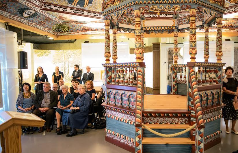 Award ceremony took place in the POLIN Museum of the History of Polish Jews, in the exhibition gallery with the model 18th-century wooden synagogue from Gwoździec; Photo: Maciek Jazwiecki