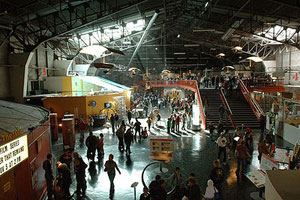 Inside the Exploratorium's new building on Pier 15.