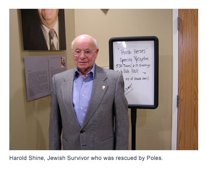 Harold Shine, Jewish Survivor who was rescued by Poles.